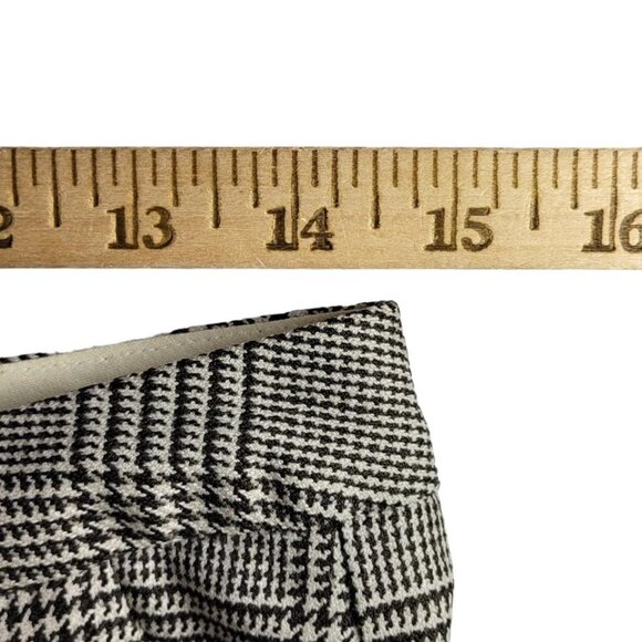 Brooks Brothers Pants Women Size 6 Black White Glen Plaid Pockets Wool Blend - Picture 6 of 9